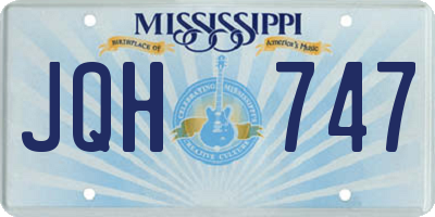 MS license plate JQH747