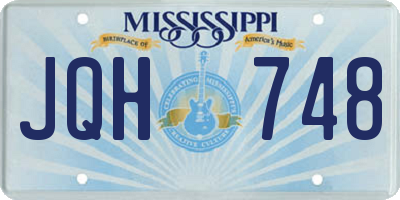 MS license plate JQH748