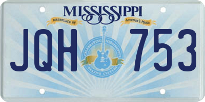 MS license plate JQH753