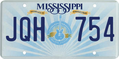 MS license plate JQH754
