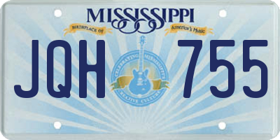 MS license plate JQH755