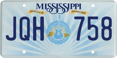 MS license plate JQH758