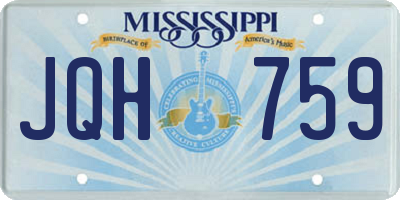 MS license plate JQH759