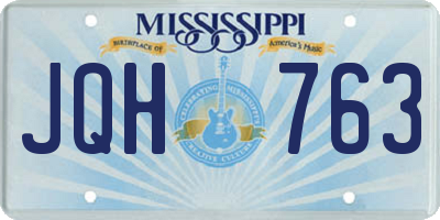 MS license plate JQH763