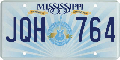 MS license plate JQH764