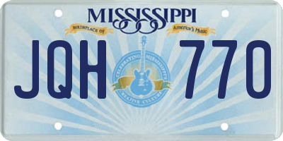 MS license plate JQH770