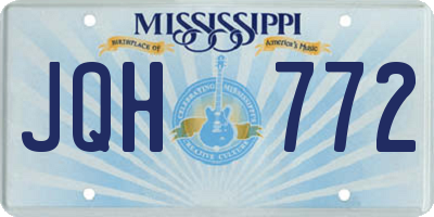 MS license plate JQH772