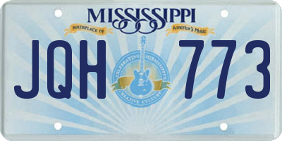 MS license plate JQH773