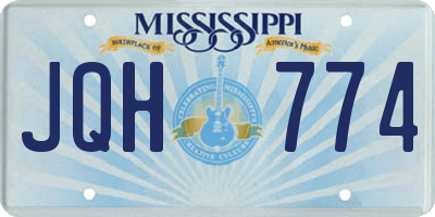 MS license plate JQH774