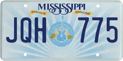 MS license plate JQH775