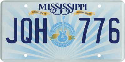 MS license plate JQH776