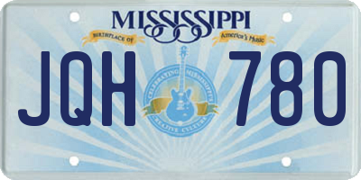 MS license plate JQH780