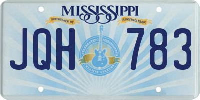MS license plate JQH783
