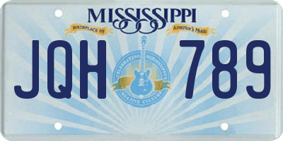MS license plate JQH789