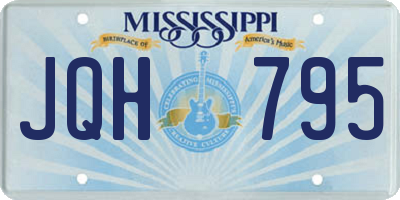 MS license plate JQH795