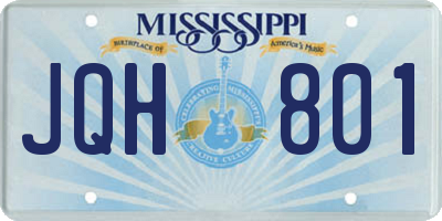 MS license plate JQH801