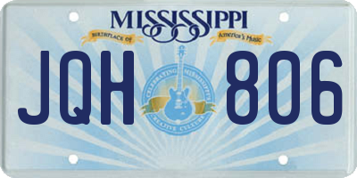 MS license plate JQH806