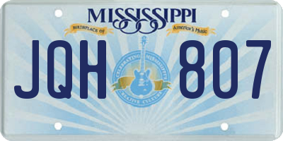 MS license plate JQH807