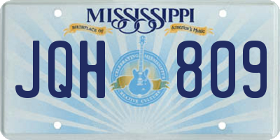 MS license plate JQH809