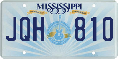 MS license plate JQH810