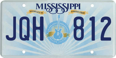 MS license plate JQH812