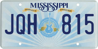 MS license plate JQH815
