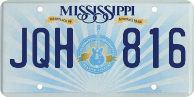 MS license plate JQH816