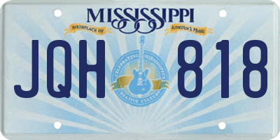 MS license plate JQH818
