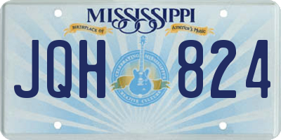 MS license plate JQH824