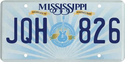 MS license plate JQH826