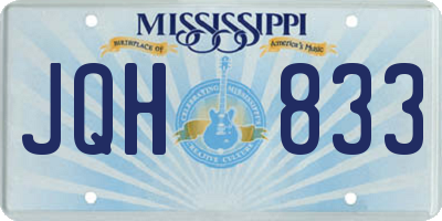 MS license plate JQH833