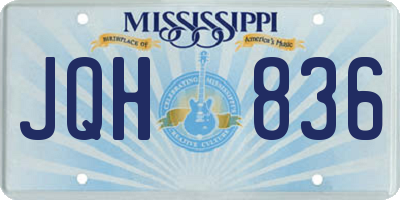 MS license plate JQH836