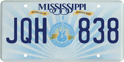 MS license plate JQH838