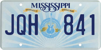 MS license plate JQH841