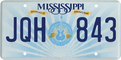 MS license plate JQH843