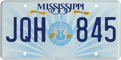 MS license plate JQH845