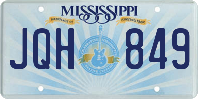 MS license plate JQH849