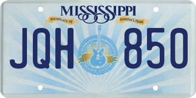 MS license plate JQH850