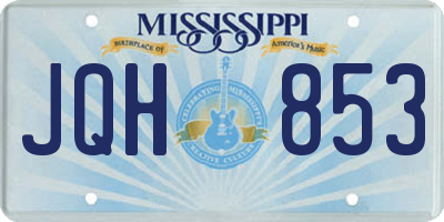 MS license plate JQH853