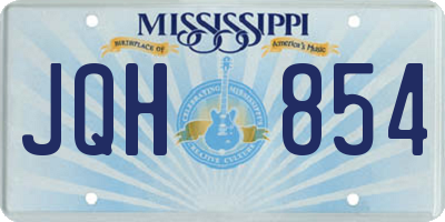 MS license plate JQH854