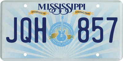 MS license plate JQH857
