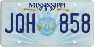 MS license plate JQH858