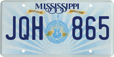 MS license plate JQH865