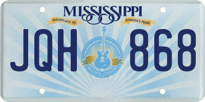 MS license plate JQH868