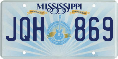 MS license plate JQH869
