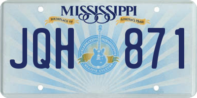 MS license plate JQH871