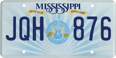 MS license plate JQH876