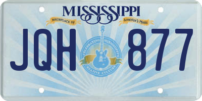 MS license plate JQH877