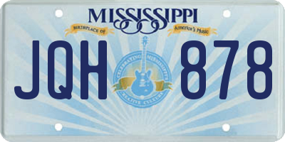 MS license plate JQH878