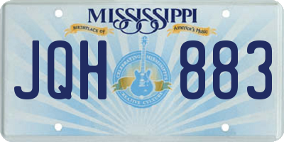 MS license plate JQH883
